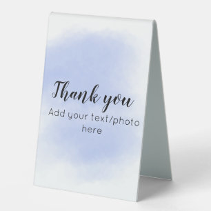 Plaque De Table simple minimum ajouter votre photo texte merci eau