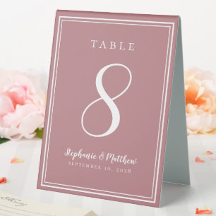 Plaque De Table Simple Numéro de Table de Mariage personnalisé Ros