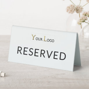 Plaque De Table Simple Réservé avec logo d'entreprise