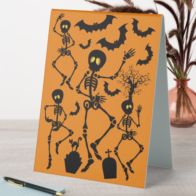 Plaque De Table Skeletons d'Halloween Macabre Dance (En SItu (Tableau))