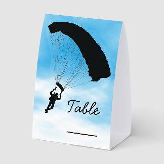 Plaque De Table Skydiving Parachuting Design Tent Paper Table Sign