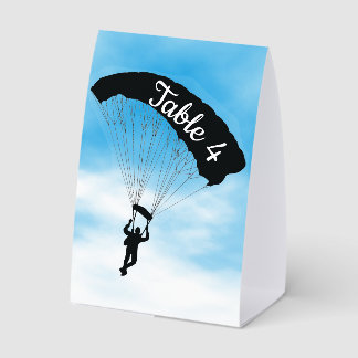 Plaque De Table Skydiving Parachuting Design Tent Paper Table Sign