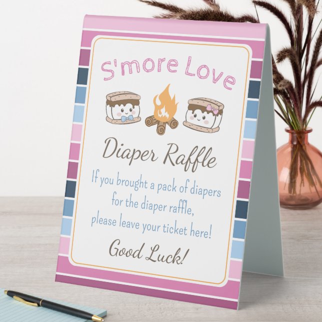 Plaque De Table S'more love bébé diaper tombole (En SItu (Tableau))