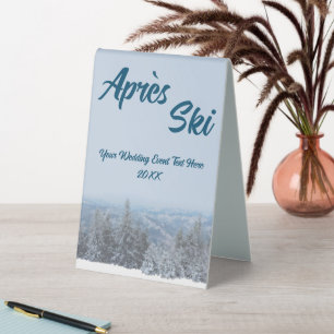 Plaque De Table Snowy Mountain Forest Apres Ski Mariage Event