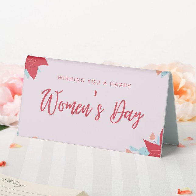 Plaque De Table Souhaitez rose fête des femmes heureuse (In SItu (Mariage))