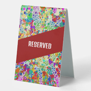 Plaque De Table Spirales de points colorés, peinture à la main 2