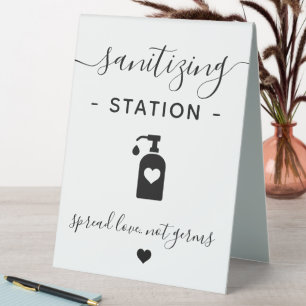 Plaque De Table Station d'assainissement main d'affaires minimalis