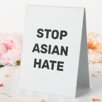 Stop Asian Hate, noir blanc Panneau de la tente de