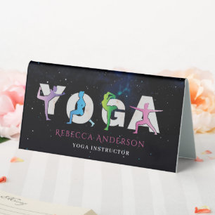 Plaque De Table Style d'instructeur de yoga moderne   Guérison hol