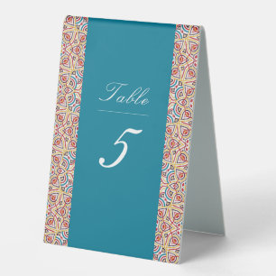 Plaque De Table Style géométrique Étincelles Mariage métallique en