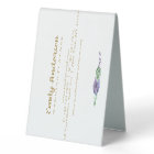 Succulente carte violet or bonjour