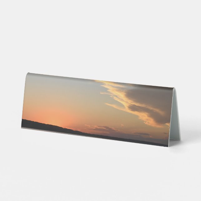 Plaque De Table Sunset Tent sign for party (matches wrapping paper (Verso)