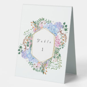Plaque De Table Support de table mariage Hydrangea