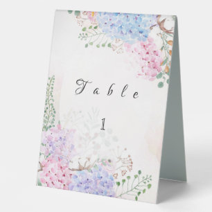 Plaque De Table Support de table mariage Hydrangea 3