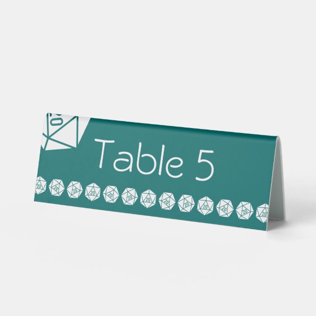 Plaque De Table Table chic dans la tente de table Turquoise (Recto)