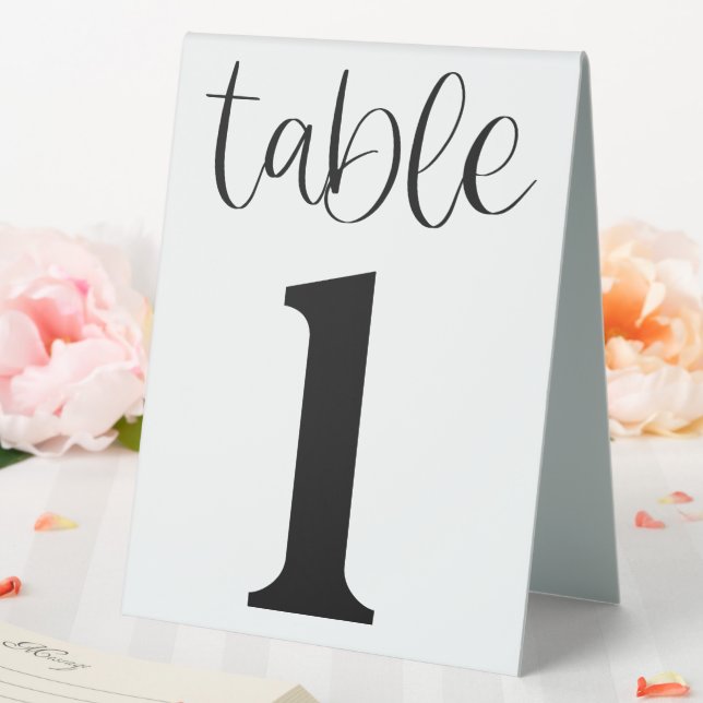 Plaque De Table Table de mariage numéro 1 (In SItu (Mariage))