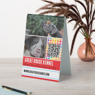 Plaque De Table Table promotionnel avec QR Code pour élevage de Do