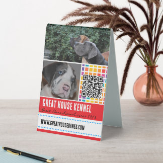 Plaque De Table Table promotionnel avec QR Code pour élevage de Do