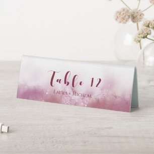 Plaque De Table Table réservée personnalisée No et menu Thème Marb