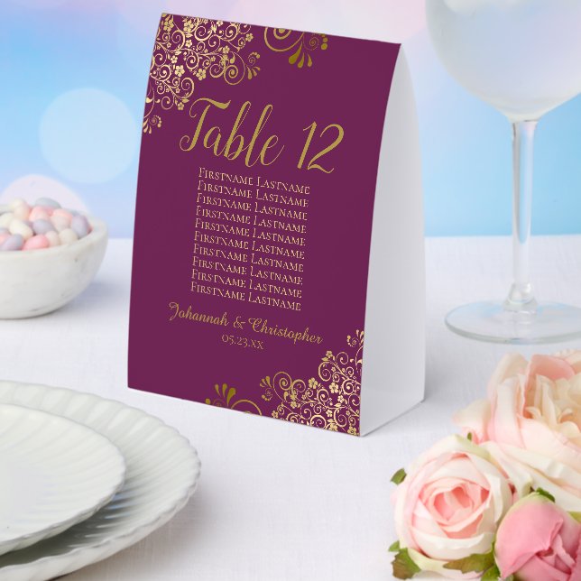 Plaque De Table Tableau des numéros de table des Mariages Cassis e (Insitu (mariage))