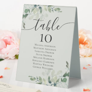 Plaque De Table Tableau Mariage Eucalyptus