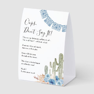 Plaque De Table Taco Bleu Pastel 'bout Love BABY Shower