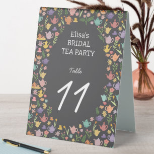 Plaque De Table Tea Party Fête des mariées jolie couleur PERSONNAL