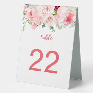 Plaque De Table Tentes de table florales de jardin aquarelle sauva