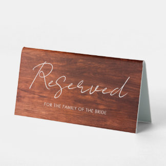 Plaque De Table Trendy Modern Reserved Table Sign for Wedding  