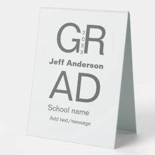 Plaque De Table Typographie moderne graduation simple minimum c