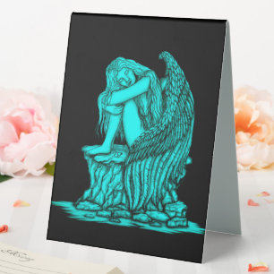 Plaque De Table Un ange endormi sur la pierre