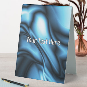 Plaque De Table Vague de soie bleue