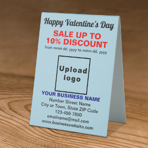 Plaque De Table Vente de la Saint-Valentin Entreprise sur un panne