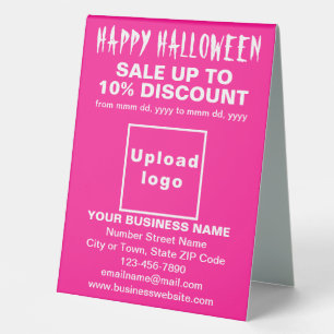 Plaque De Table Vente d'Halloween d'affaires sur panneau de table 