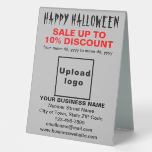 Plaque De Table Vente d'Halloween d'affaires sur panneau de table