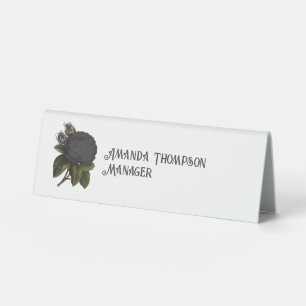 Plaque De Table Vintage gothique noir Rose