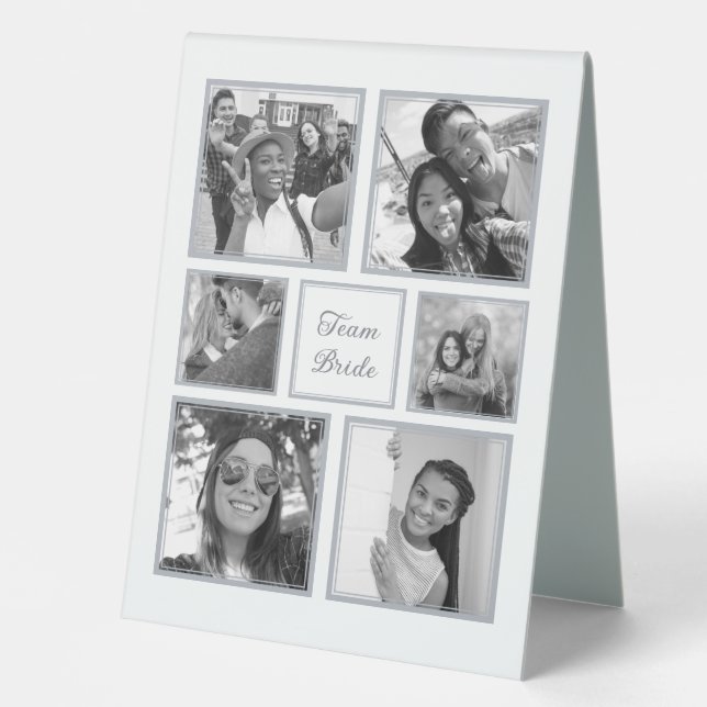 Plaque De Table VOS PHOTOS deviennent B & W sur mesure (Recto)