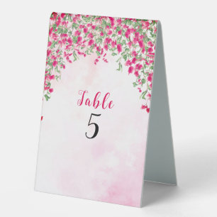 Plaque De Table Wedding shower forestier tropical des Bougainvilli