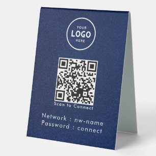 Plaque De Table WiFi Network Scan QR Code pour connecter Internet