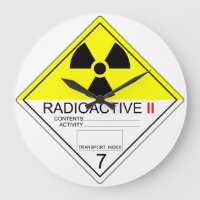 Plaque de transport radioactive Chat 2 Horloge