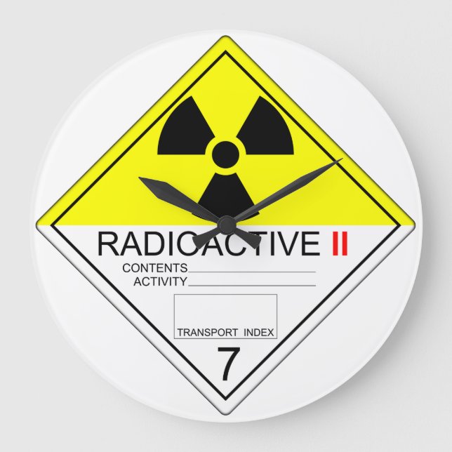 Plaque de transport radioactive Chat 2 Horloge (Recto)