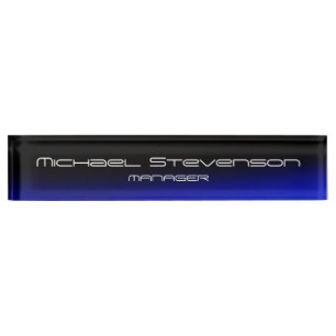Plaque de travail moderne Blue Black Professional