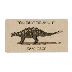 Plaque d'enregistrement de Dinosaure Crétacé Ankyl