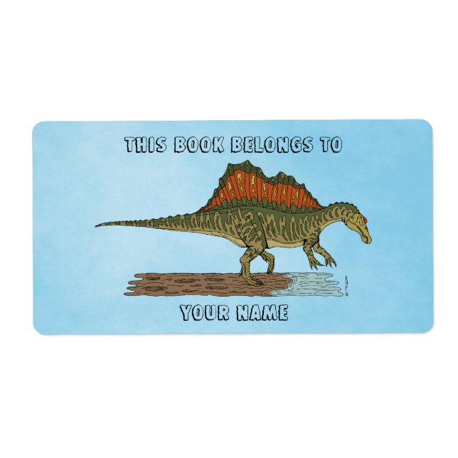 Plaque d'enregistrement du dinosaure spinosaurus c (Devant)