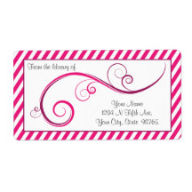 Plaque d'enregistrement Magenta Swirl personnalisé