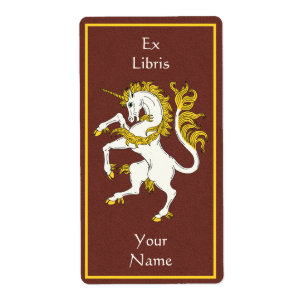 Plaque d'enregistrement Unicorn Rampant