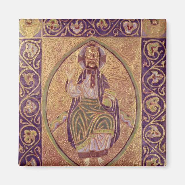 Plaque depicting Christ blessing Magnet (Front)