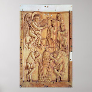 Plaque depicting the Holy Women at the Tomb Poster