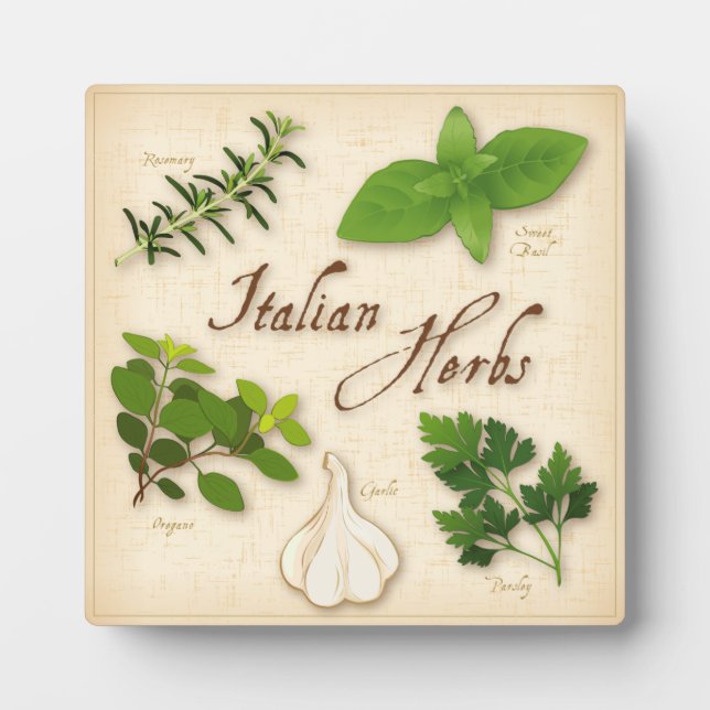 Plaque d'herbes italiennes (Devant)