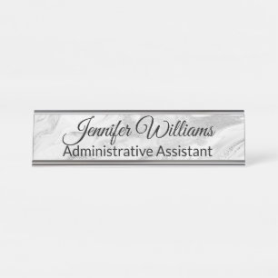 Plaque d'identification d'argent, grise et par